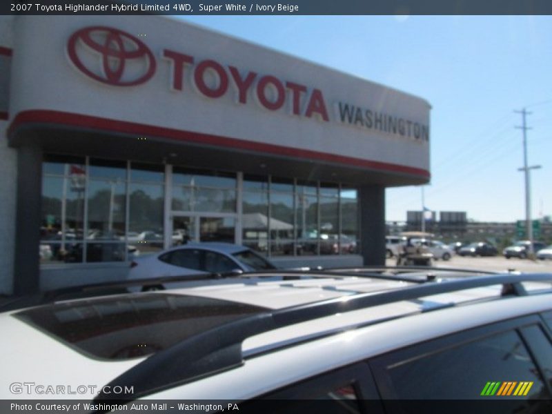 Super White / Ivory Beige 2007 Toyota Highlander Hybrid Limited 4WD