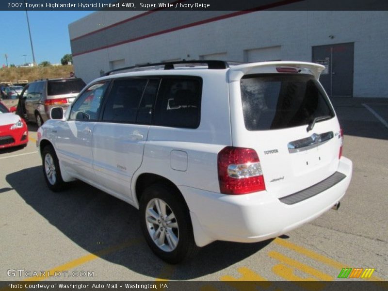 Super White / Ivory Beige 2007 Toyota Highlander Hybrid Limited 4WD