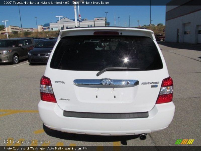Super White / Ivory Beige 2007 Toyota Highlander Hybrid Limited 4WD