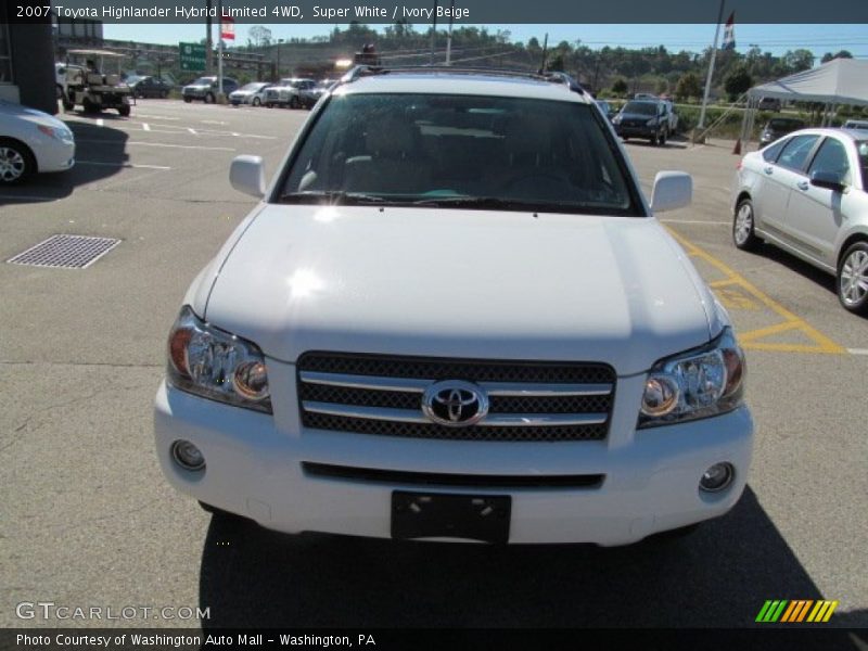 Super White / Ivory Beige 2007 Toyota Highlander Hybrid Limited 4WD