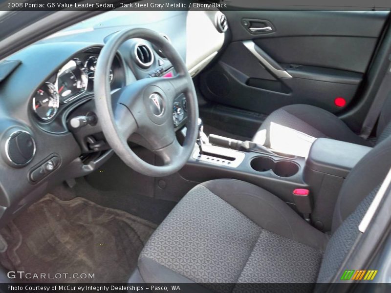 Dark Steel Gray Metallic / Ebony Black 2008 Pontiac G6 Value Leader Sedan