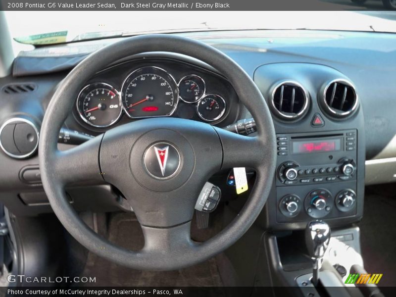 Dark Steel Gray Metallic / Ebony Black 2008 Pontiac G6 Value Leader Sedan