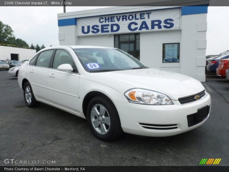 White / Gray 2008 Chevrolet Impala LT