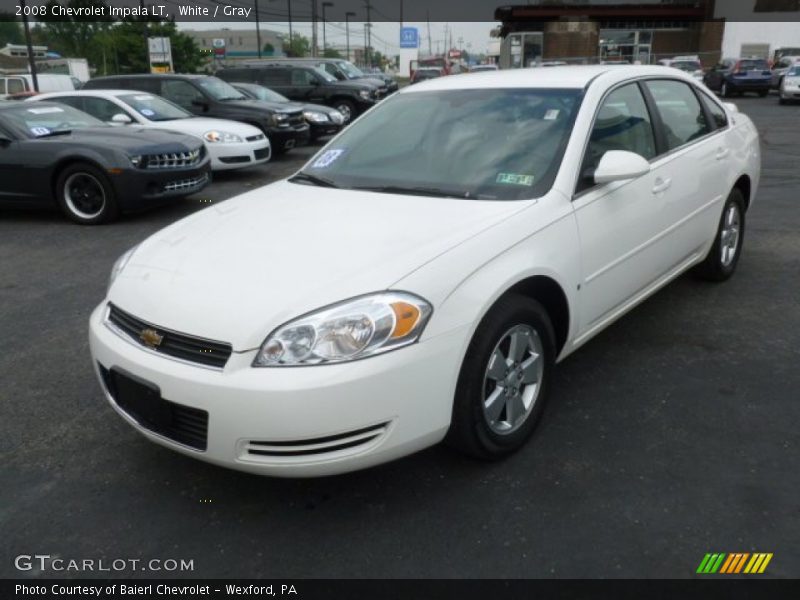 White / Gray 2008 Chevrolet Impala LT