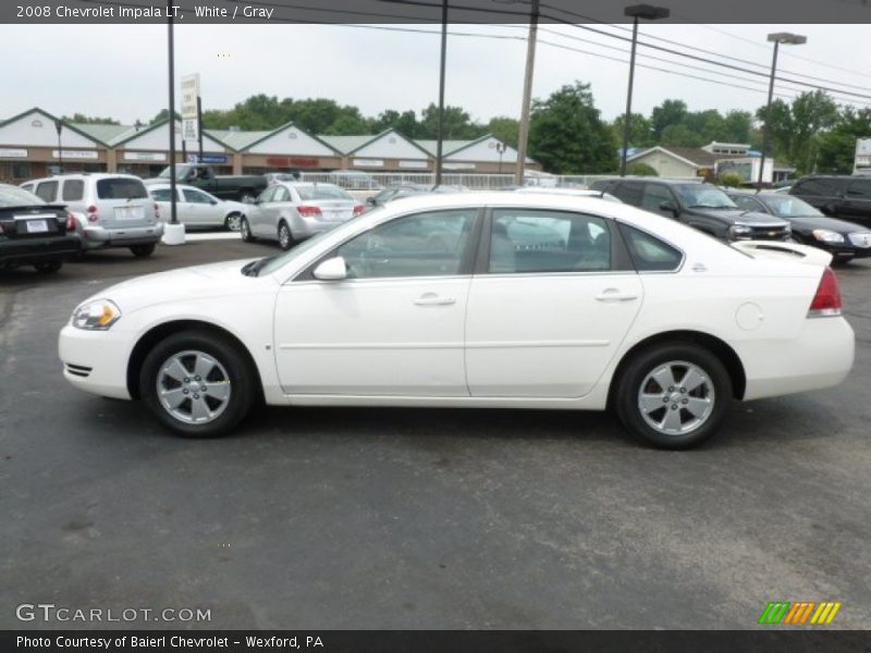 White / Gray 2008 Chevrolet Impala LT