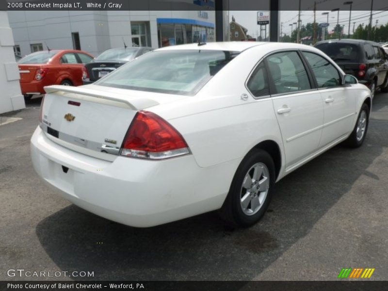 White / Gray 2008 Chevrolet Impala LT