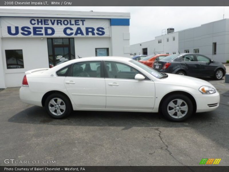 White / Gray 2008 Chevrolet Impala LT
