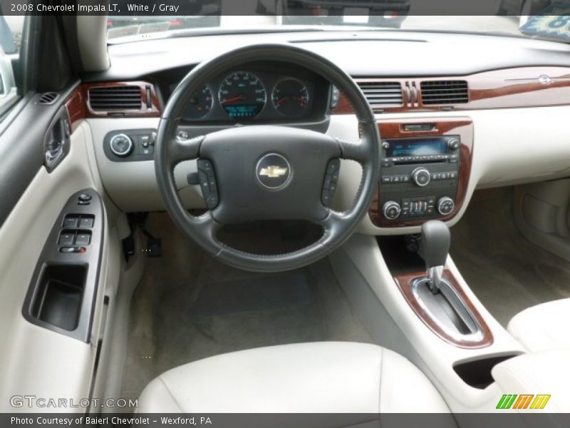 White / Gray 2008 Chevrolet Impala LT