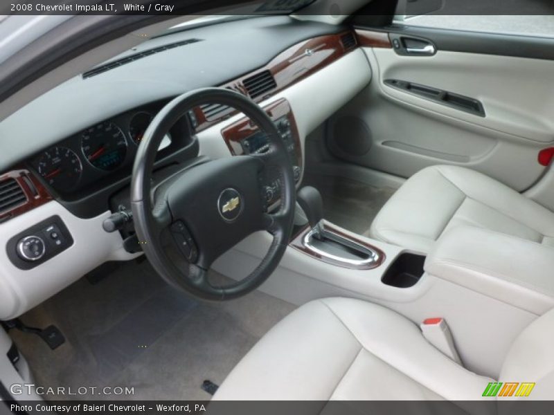 White / Gray 2008 Chevrolet Impala LT