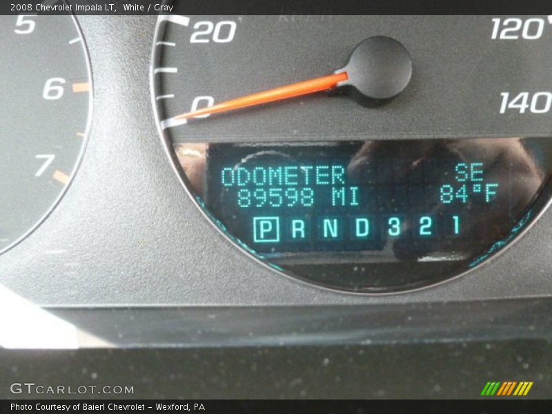 White / Gray 2008 Chevrolet Impala LT