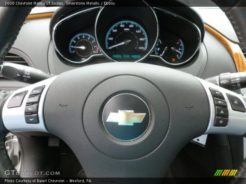 Silverstone Metallic / Ebony 2008 Chevrolet Malibu LT Sedan