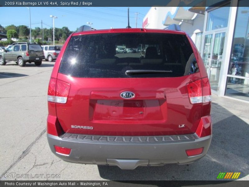 Spicy Red / Beige 2009 Kia Borrego LX V6 4x4