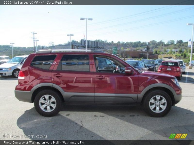 Spicy Red / Beige 2009 Kia Borrego LX V6 4x4