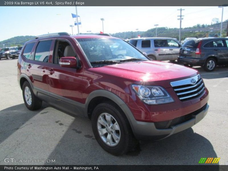 Spicy Red / Beige 2009 Kia Borrego LX V6 4x4