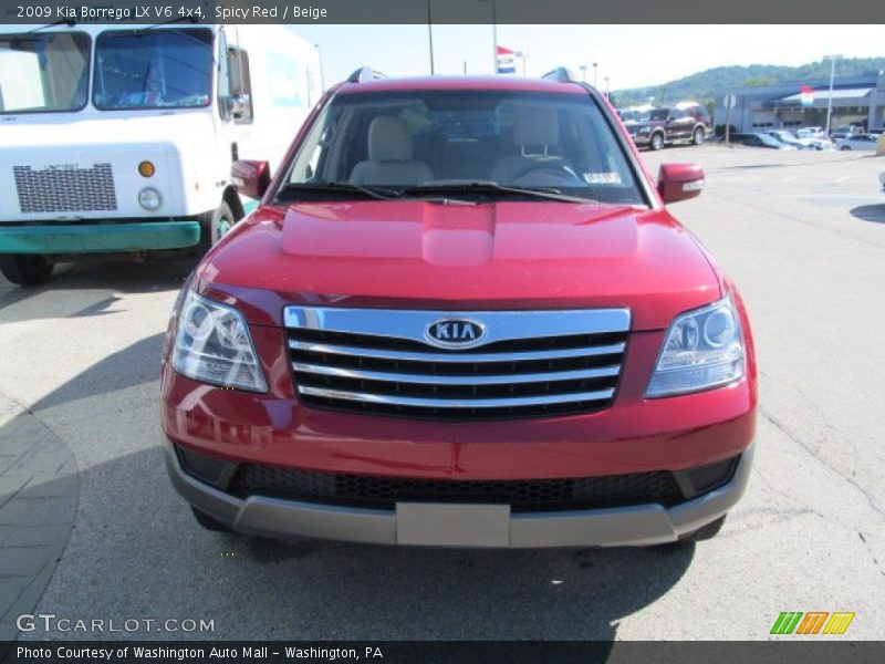 Spicy Red / Beige 2009 Kia Borrego LX V6 4x4