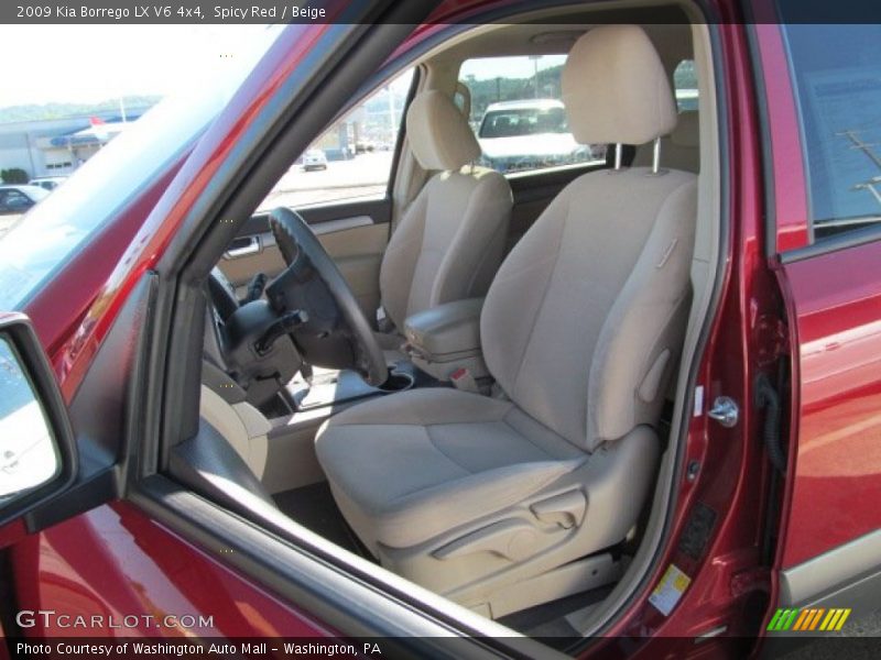 Front Seat of 2009 Borrego LX V6 4x4