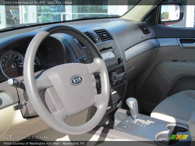 Spicy Red / Beige 2009 Kia Borrego LX V6 4x4