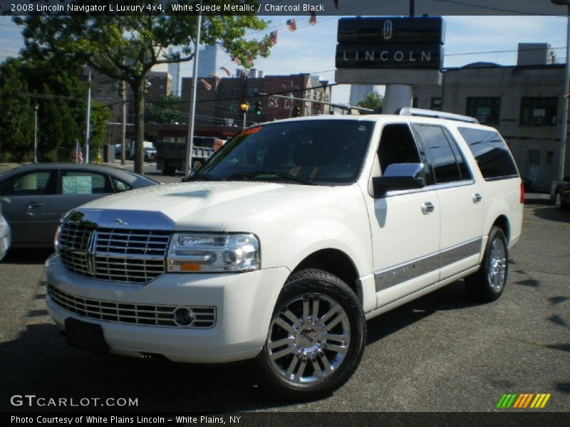 White Suede Metallic / Charcoal Black 2008 Lincoln Navigator L Luxury 4x4
