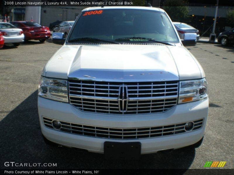 White Suede Metallic / Charcoal Black 2008 Lincoln Navigator L Luxury 4x4