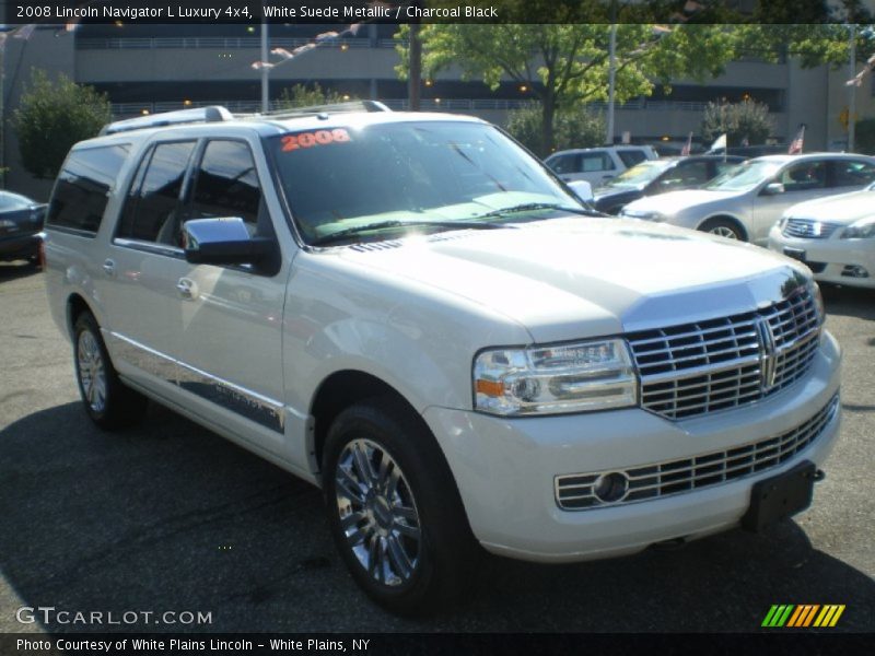 White Suede Metallic / Charcoal Black 2008 Lincoln Navigator L Luxury 4x4