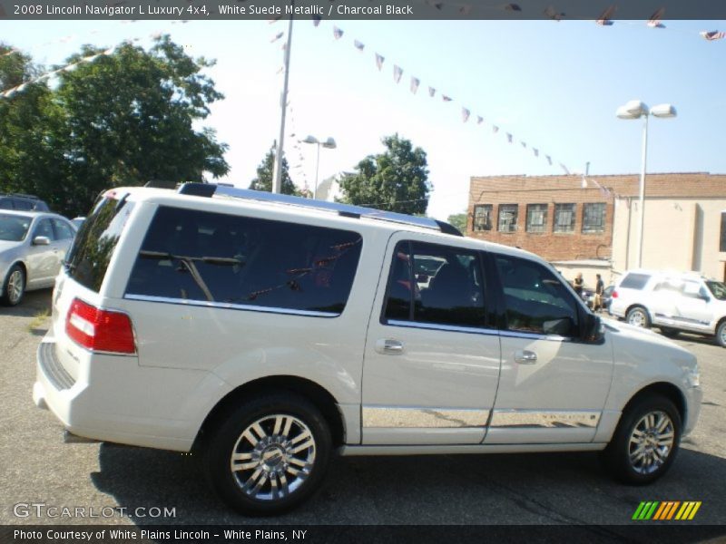 White Suede Metallic / Charcoal Black 2008 Lincoln Navigator L Luxury 4x4