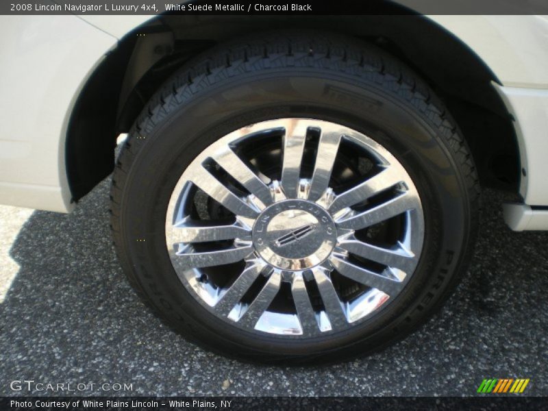 White Suede Metallic / Charcoal Black 2008 Lincoln Navigator L Luxury 4x4
