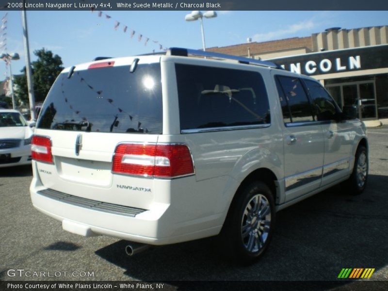 White Suede Metallic / Charcoal Black 2008 Lincoln Navigator L Luxury 4x4