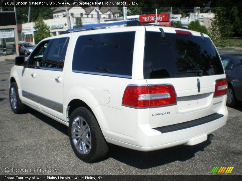 White Suede Metallic / Charcoal Black 2008 Lincoln Navigator L Luxury 4x4