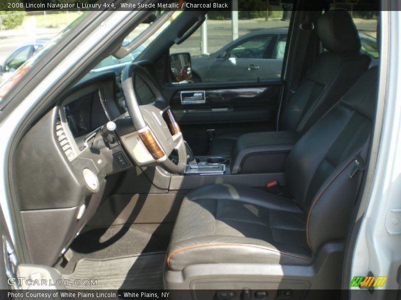 White Suede Metallic / Charcoal Black 2008 Lincoln Navigator L Luxury 4x4