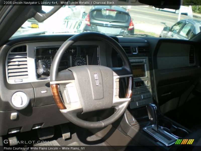 White Suede Metallic / Charcoal Black 2008 Lincoln Navigator L Luxury 4x4