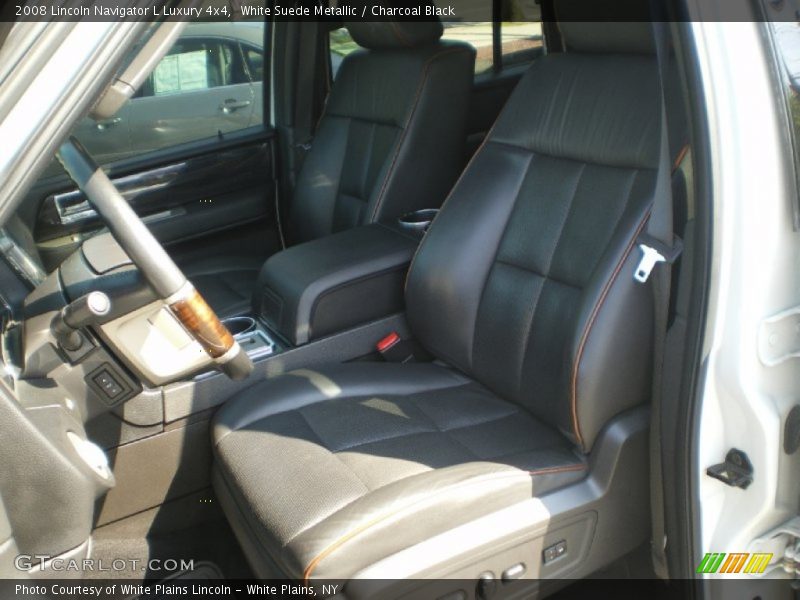 White Suede Metallic / Charcoal Black 2008 Lincoln Navigator L Luxury 4x4