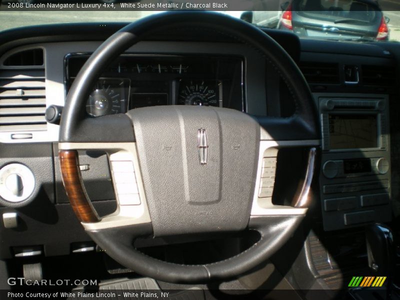 White Suede Metallic / Charcoal Black 2008 Lincoln Navigator L Luxury 4x4