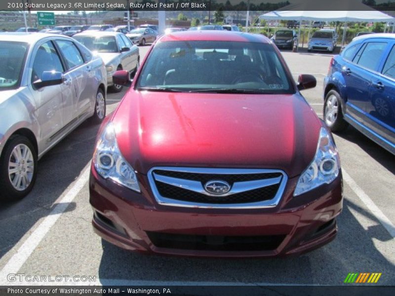 Ruby Red Pearl / Off Black 2010 Subaru Legacy 3.6R Limited Sedan