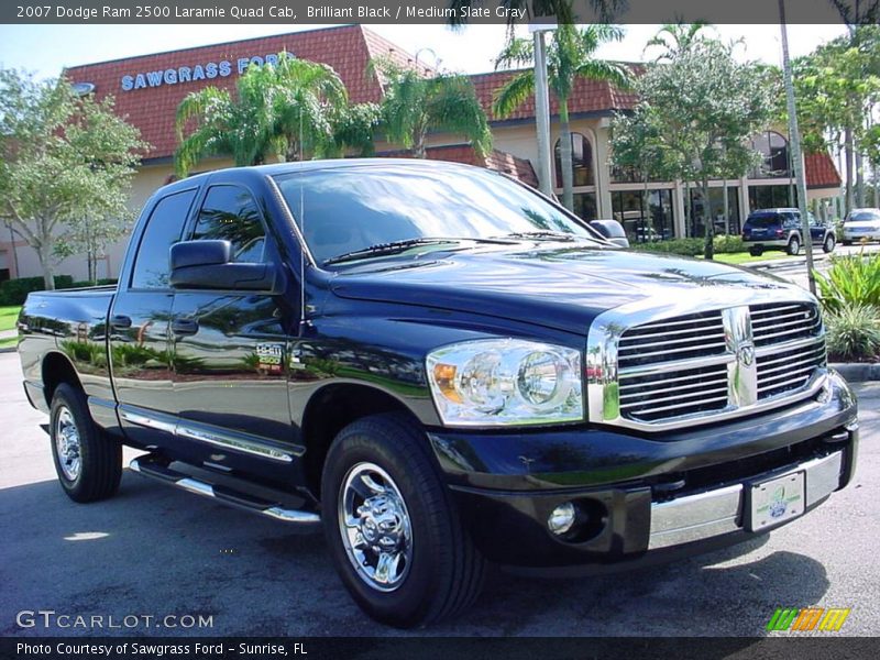 Brilliant Black / Medium Slate Gray 2007 Dodge Ram 2500 Laramie Quad Cab