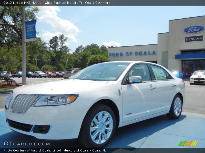 White Platinum Metallic Tri-Coat / Cashmere 2012 Lincoln MKZ Hybrid