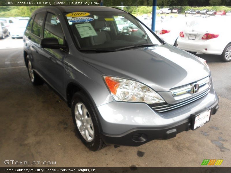 Glacier Blue Metallic / Gray 2009 Honda CR-V EX 4WD