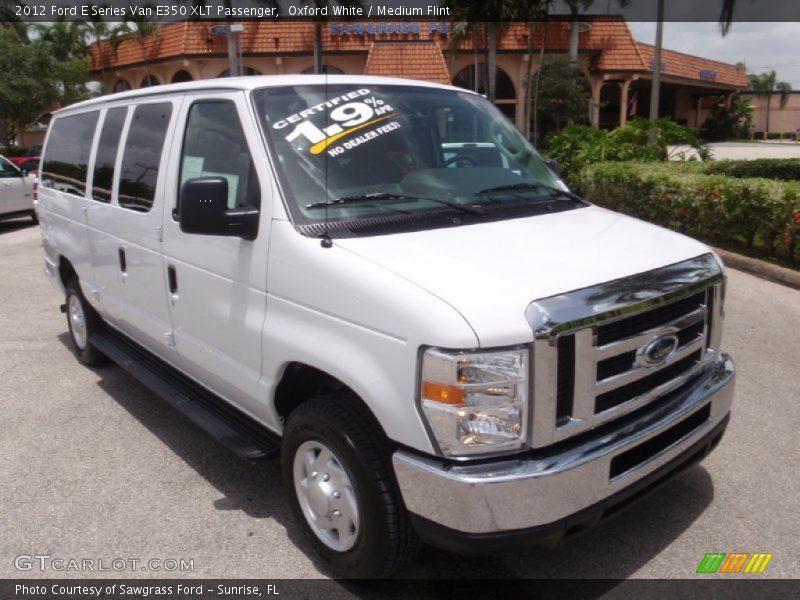 Oxford White / Medium Flint 2012 Ford E Series Van E350 XLT Passenger