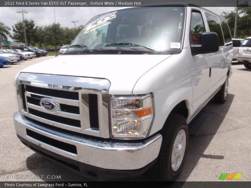 Oxford White / Medium Flint 2012 Ford E Series Van E350 XLT Passenger
