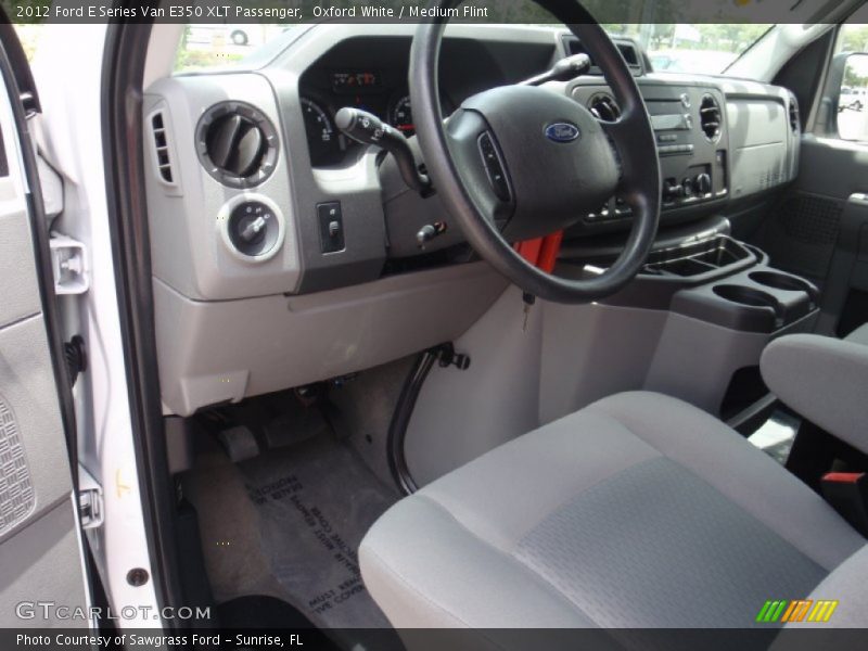 Oxford White / Medium Flint 2012 Ford E Series Van E350 XLT Passenger