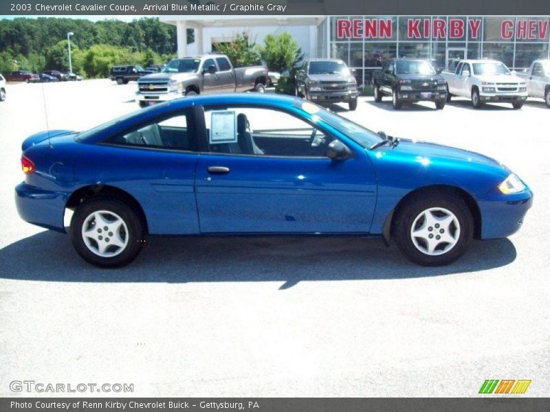 Arrival Blue Metallic / Graphite Gray 2003 Chevrolet Cavalier Coupe