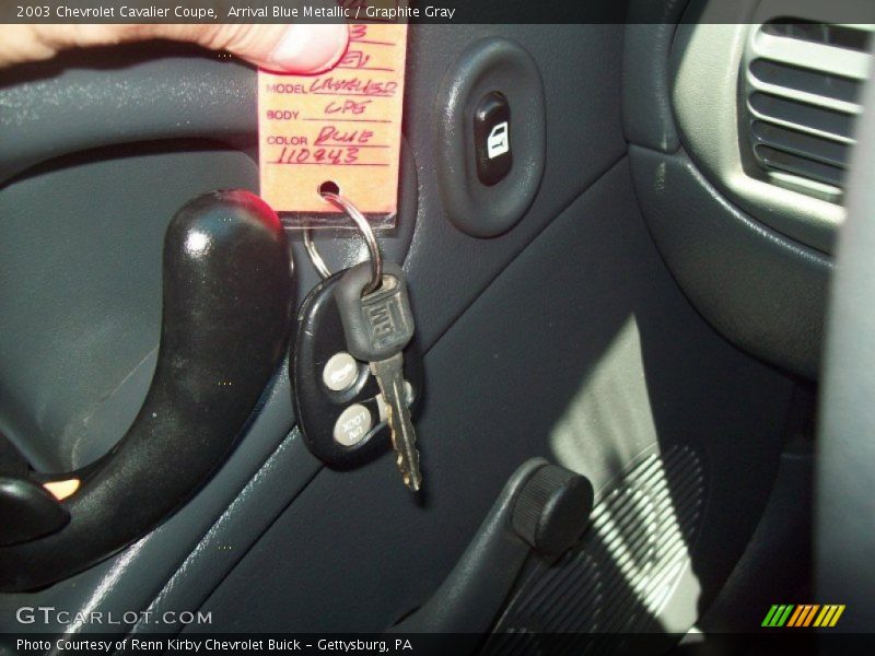 Arrival Blue Metallic / Graphite Gray 2003 Chevrolet Cavalier Coupe