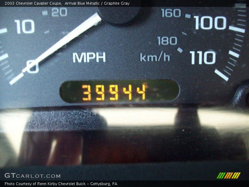 Arrival Blue Metallic / Graphite Gray 2003 Chevrolet Cavalier Coupe