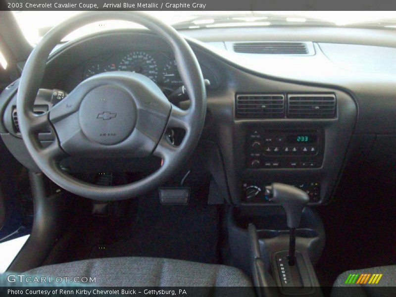 Arrival Blue Metallic / Graphite Gray 2003 Chevrolet Cavalier Coupe