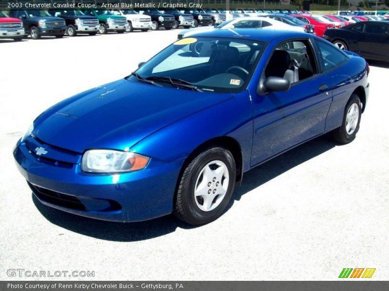 Arrival Blue Metallic / Graphite Gray 2003 Chevrolet Cavalier Coupe