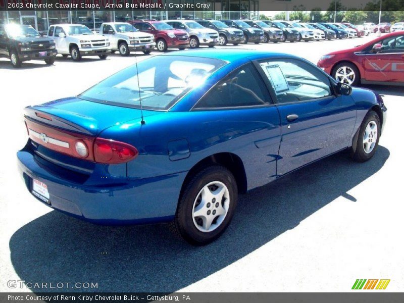 Arrival Blue Metallic / Graphite Gray 2003 Chevrolet Cavalier Coupe