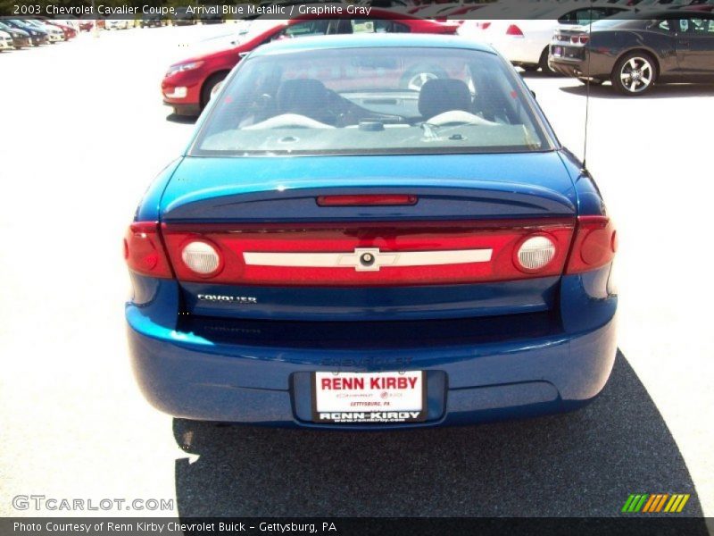 Arrival Blue Metallic / Graphite Gray 2003 Chevrolet Cavalier Coupe
