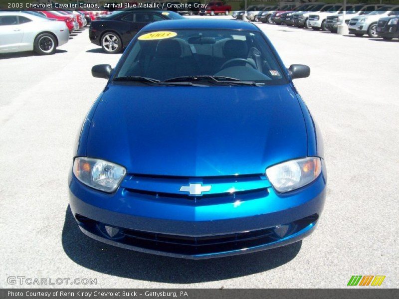 Arrival Blue Metallic / Graphite Gray 2003 Chevrolet Cavalier Coupe