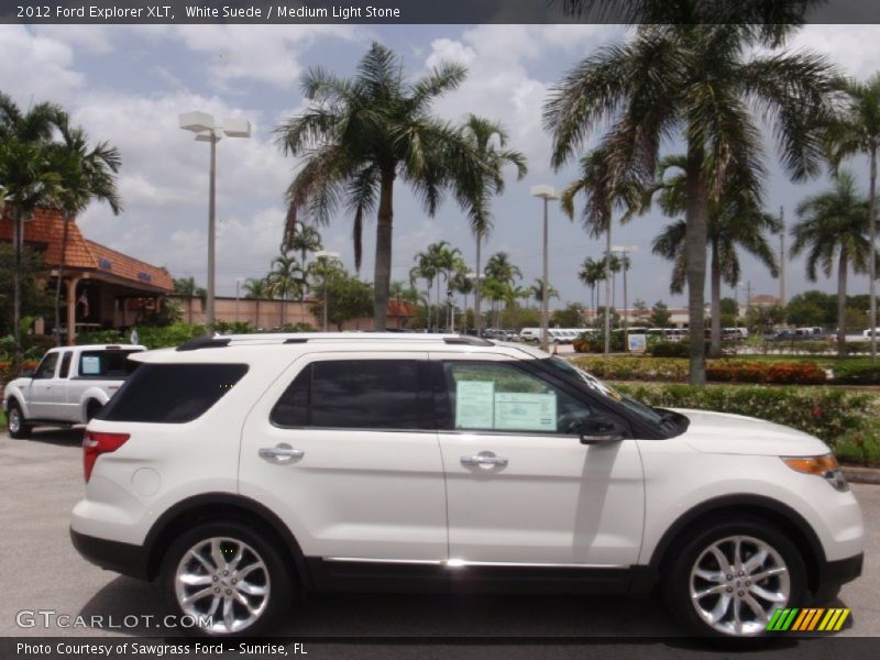 White Suede / Medium Light Stone 2012 Ford Explorer XLT