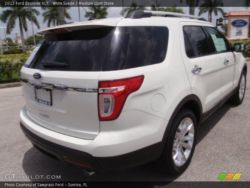 White Suede / Medium Light Stone 2012 Ford Explorer XLT
