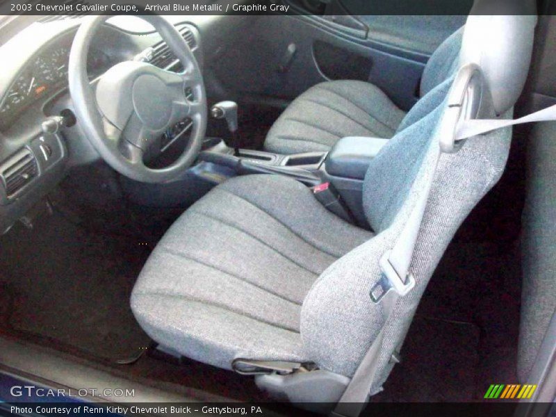 Arrival Blue Metallic / Graphite Gray 2003 Chevrolet Cavalier Coupe